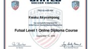 CoachKwakuAkyeampongFutsalLevel1Diploma